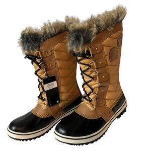 Sorel Tofino II Faux Fur Waterproof Winter Snow Boots Women’s Size 6 Curry/Fawn